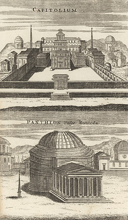 Vintage Image Plate - Capitolium & Pantheon