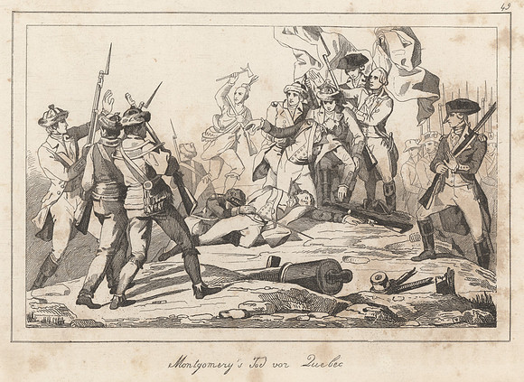 Vintage Image Plate - Montgomery's Death in Quebec