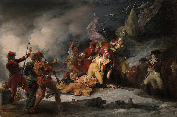 The Death of General Montgomery in the Attack on Quebec, December 31, 1775 (by John Trumbull circa 1786)