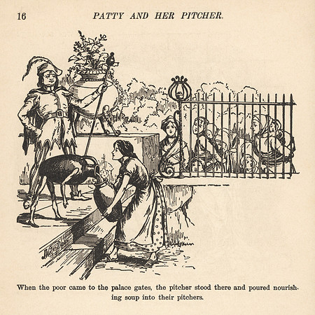 Vintage Illustration - Patty and Her Charitable Pitcher
