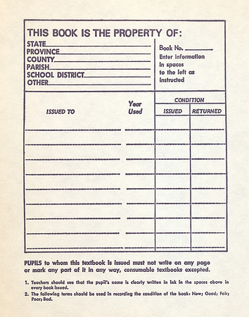 Vintage Book Property Form