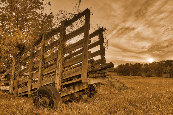 Gettysburg Sunset Decay - Sepia Nostalgia