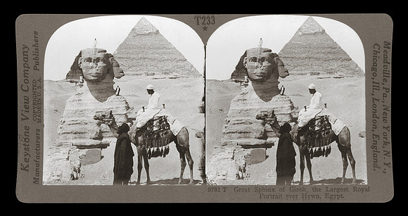 Vintage Stereoview Photo - Great Sphinx of Gizeh