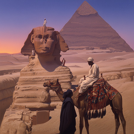 AI Painting Recreation - Great Sphinx of Gizeh