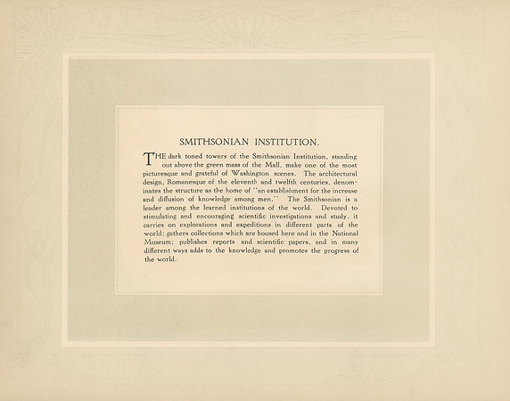 Vintage Description Page - Smithsonian Institution