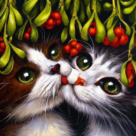Cats Under the Mistletoe
