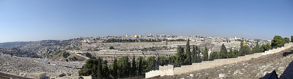Panorama of Jerusalem from the Mount of Olives