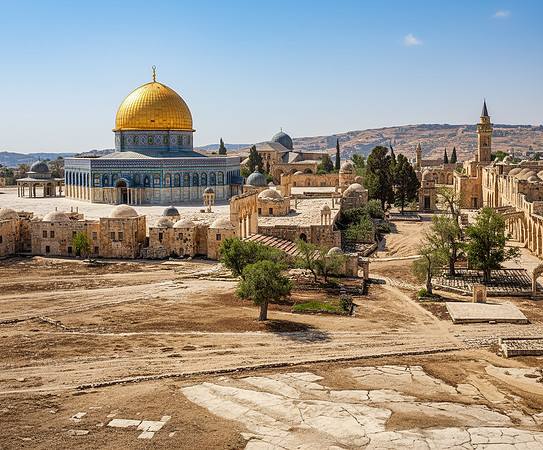 AI Color Recreation - Dome of the Rock, from Governor's House