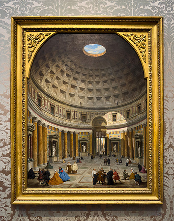 Interior of the Pantheon, Rome (by Giovanni Paolo Panini circa 1734)