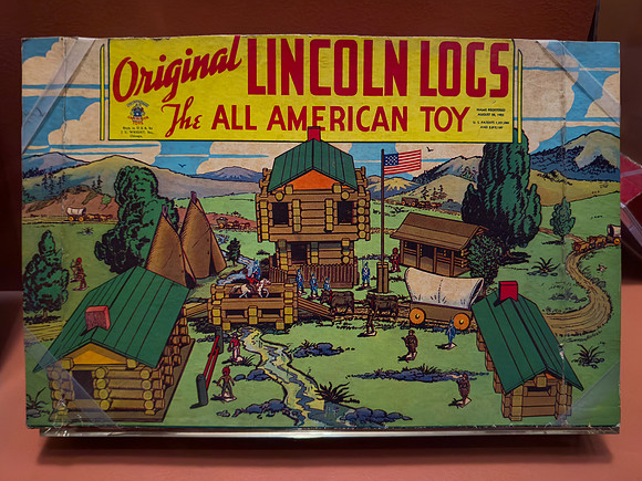 Vintage Toy Set Art - Original Lincoln Logs