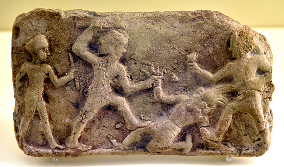 Gilgamesh and Enkidu slaying Humbaba at the Cedar Forest (circa 19th-17th century BCE)