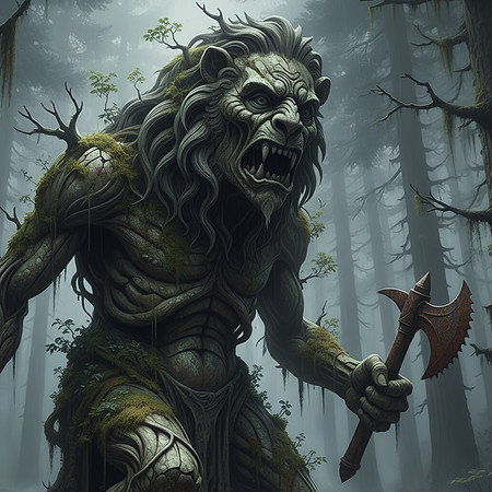 Petrified Lion Barbarian