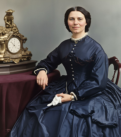 AI Color Portrait Recreation - Clara Barton
