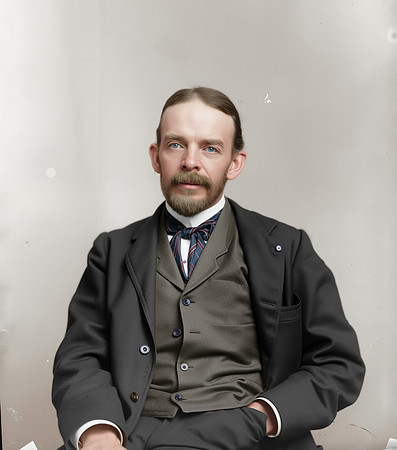 AI Color Portrait Recreation - George Brown Goode