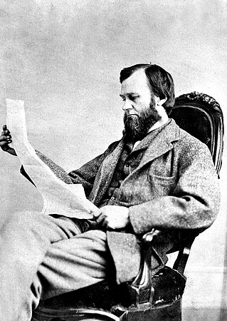 Spencer Fullerton Baird Sitting in a Chair Reading, by Bell, William, January 10, 1867