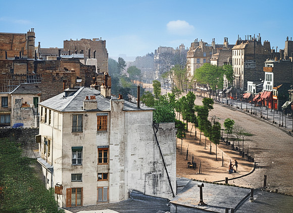 AI Color Recreation - Daguerre's Boulevard du Temple