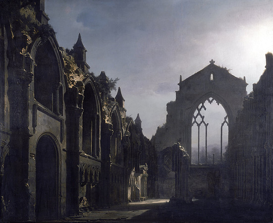 The Ruins of Holyrood Chapel (by Louis Daguerre circa 1824)