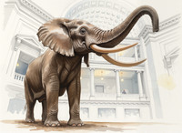 Henry the Watercolor Elephant