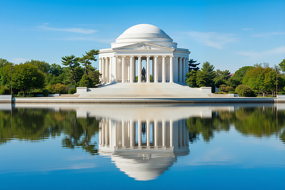 AI Night to Day Reconstruction - Jefferson Memorial
