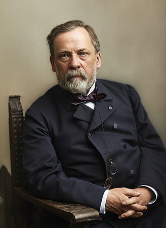 AI Color Portrait Recreation - Louis Pasteur