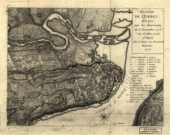 Environs de Quebec: Bloque par les Americains du 8. decembre 1775 au 13. mai 1776.