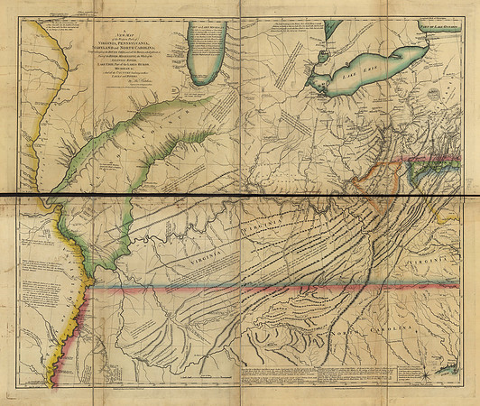 A new map of the western parts of Virginia, Pennsylvania, Maryland, and North Carolina [etc] (circa 1778)