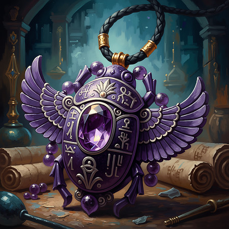 Amethyst Scarab Talisman