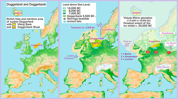 Doggerland and Doggerbank Map