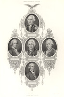 Vintage Image Plate - French Officers at Yorktown