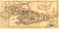 Plan de Rhodes-Island, et position de l'armée françoise a Newport. (circa 1780)