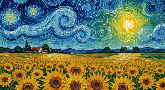 Solar Sunflower Night