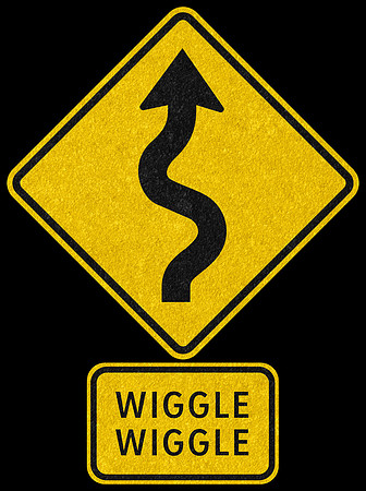 Road Sign - Wiggle Wiggle