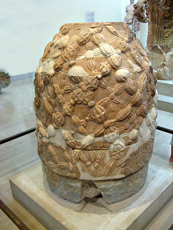 The Omphalos in the Museum of Delphi, Greece