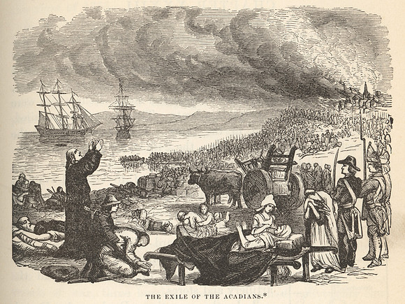 Vintage Illustration - Exile of the Acadians