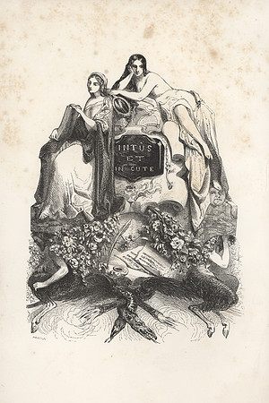 Vintage Frontispiece Image - Confessions de J. J. Rousseau