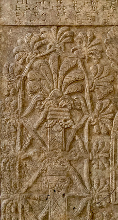 Detail of a relief with Ashurnasirpal II, favorite of the gods, 9th century BC, alabaster, from Kalhu aka Nimrud (Iraq)