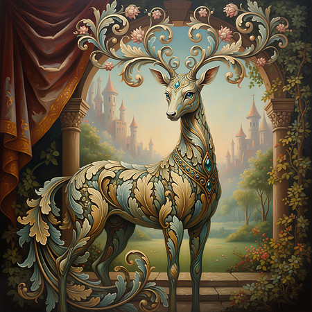 Deer Flourish Fantasy