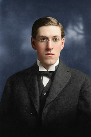 AI Color Portrait Recreation - H. P. Lovecraft