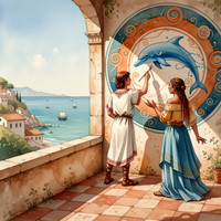 Mediterranean Dolphin Mural