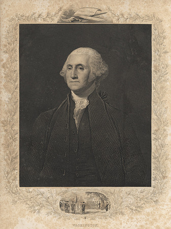 Vintage Frontispiece Portrait - George Washington