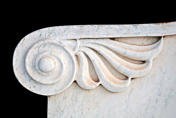 Leafy Stone Scroll