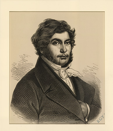 Vintage François Champollion Portrait (circa 1800-1910)