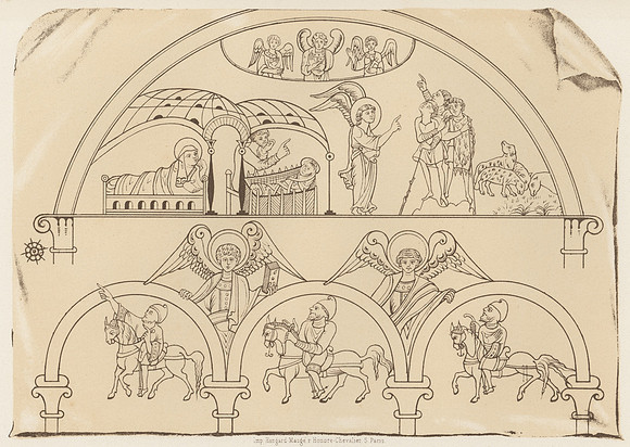 Vintage Image Plate - Annunciation to the Shepherds & Magi