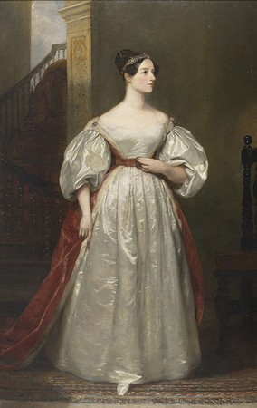 Ada King (1815-1852), Countess of Lovelace, Mathematician, Daughter of Lord Byron (painted portrait by Margaret Sarah Carpenter circa 1836)