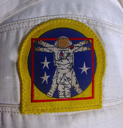 Space Suit Patch Based on Vitruvian Man