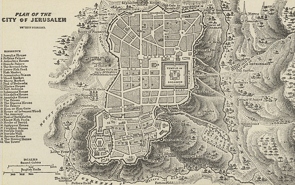 Vintage Plan of the City of Jerusalem