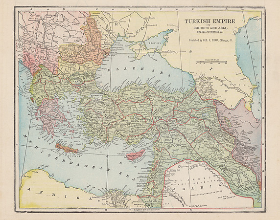 Vintage Map - Turkish Empire