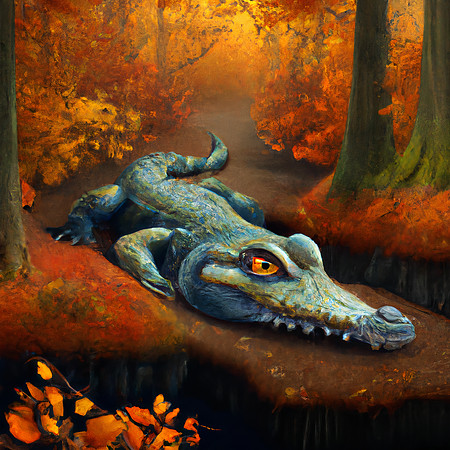 Autumn Forest Crocodile