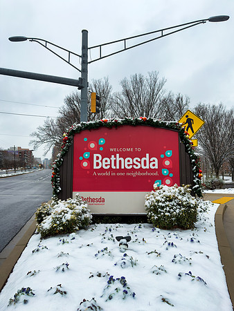 Winter Bethesda Sign