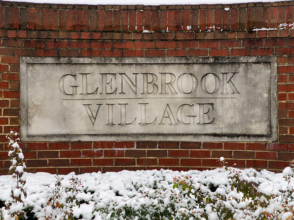 Winter Glenbrook Village Sign